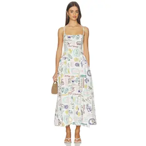 ASTR the Label Ansley Dress in Off White Picnic