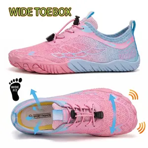 Women’s Wide Toe Box Casual Water Sneakers, Breathable Gradient Mesh Lightweight Quick-Dry Walking Shoes, Non-Slip Comfortable Footwear for Work, Travel, Beach & Everyday Wear, Versatile Low-Top Shoes