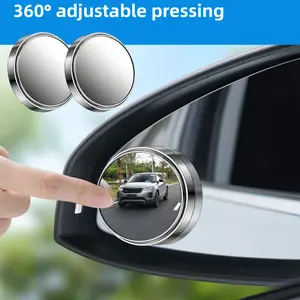 2-Pack Car Blind Spot Mirrors, 360° Adjustable Wide-Angle HD Convex Glass with Anti-Fog Coat, Waterproof Nano Coating, for All Vehicles, Ideal for Safe Driving & Parking Rearview Aid