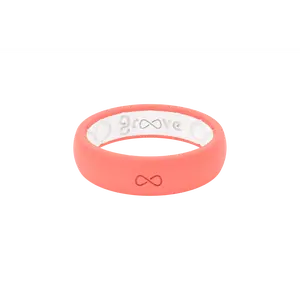 Solid Coral Thin Ring