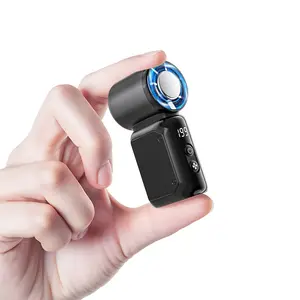 Handheld Mini Fan with Ice Cooling, Super Mini Personal USB Rechargeable Portable Fan with Air Turbo Tech, Strong Airflow Fan, Pocket-Sized for Summer Travel/Cruise/Concerts/Makeup, Gifts for Women