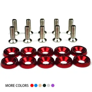 10-Pack Car Repair Tools, Durable, Car Modification Tools, Hex Fasteners, Fender Washers, Bumper Engine Hollow Screws, Aluminum Washers, Body Screw, and M6 Bolts