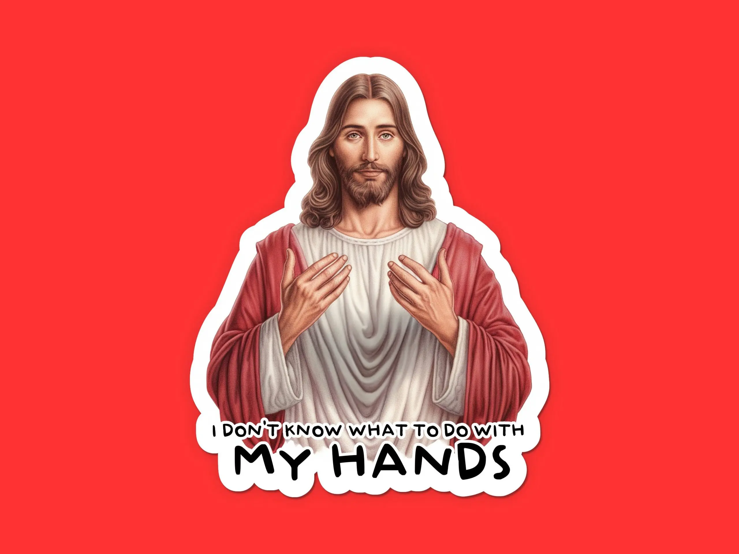 Jesus Ricky Bobby Sticker