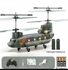 3.5CH remote-controlled helicopter with built-in LED lights and gyroscope, equipped with 2 batteries, long endurance, sturdy and impact resistant body, making it the perfect gift for children and adults (with exquisite English color box)