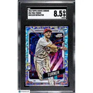 2024 Topps Cosmic Chrome Trea Turner #54 Nucleus Refractor SGC 8.5