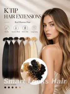 Invisible K Tip Human Hair Extensions – Seamless Keratin Fusion Hair, Natural Blend, Thick & Silky Remy Hair for Volume & Length/TikTok Viral K Tip Hair Extensions – Real Human Hair Keratin Bond, Seamless Invisible Salon Hair