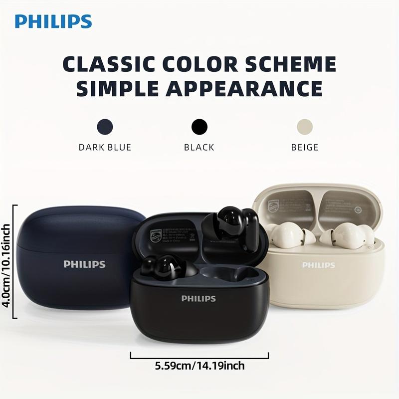 Philips Tat2569 Wireless Earphones, Fast Charging & Long Battery Life, Bluetooth-compatible Headphones for Music, Calls, Travel, Genuine Product