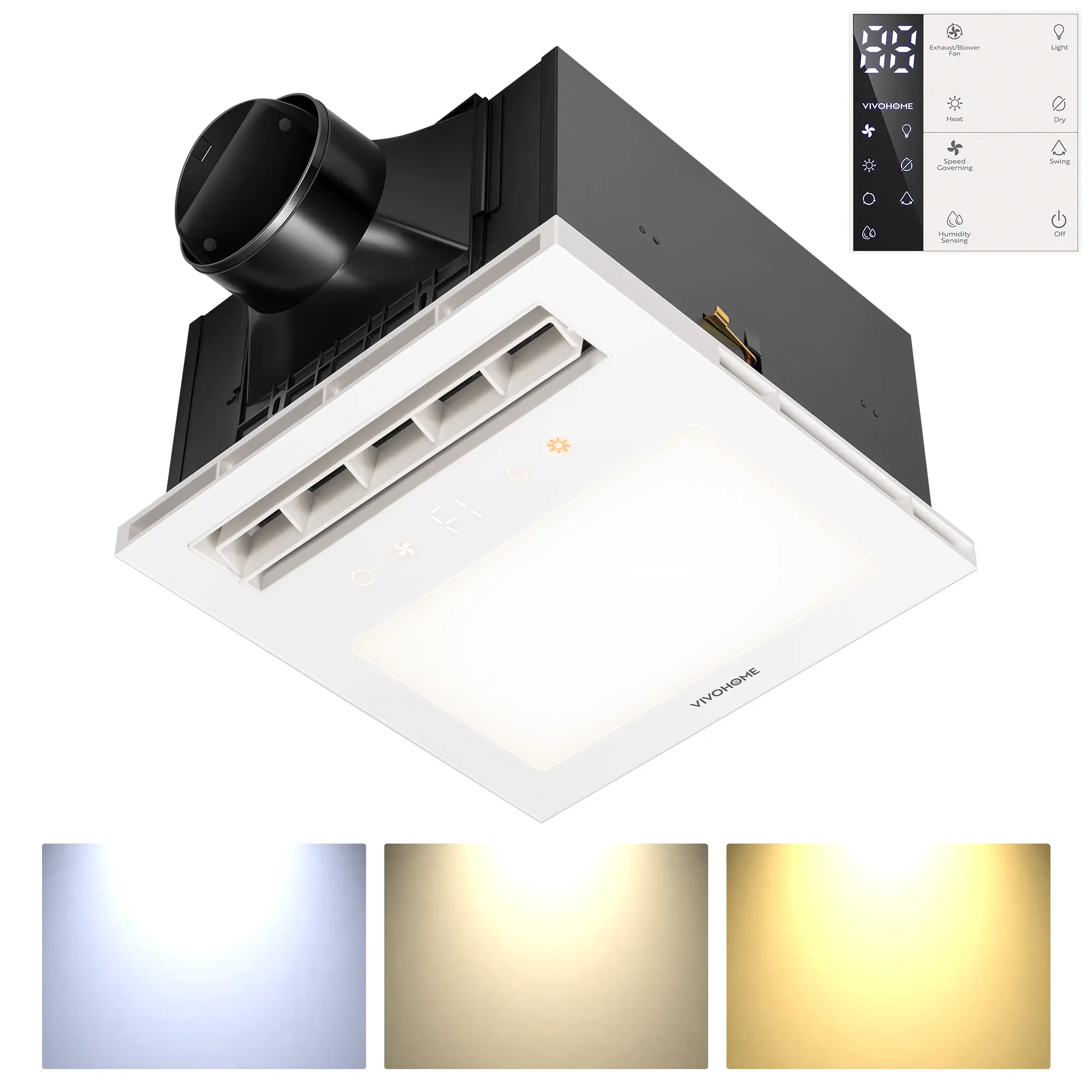 160CFM Exhaust Fan with 1600W PTC Heater