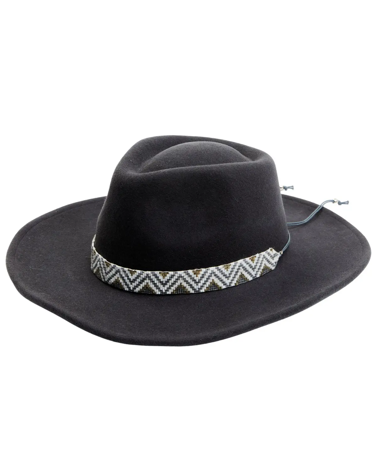 Nikki Beach Women's Women'S Skye Beaded Band Wool Felt Western Fashion Hat - Nbb0050