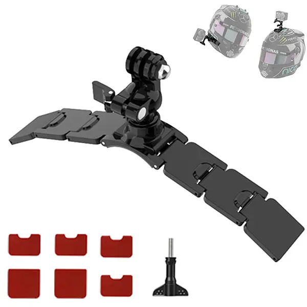 FLW418 Adjustable 3M Plastic Motorcycle Helmet Chin Mount Kit - Quick-Release Clamp Bracket for GoPro Hero 12, DJI 3/4, Insta360, SJCAM Action Cameras, Cycling & Dirt Bike Racing Immersive Experience