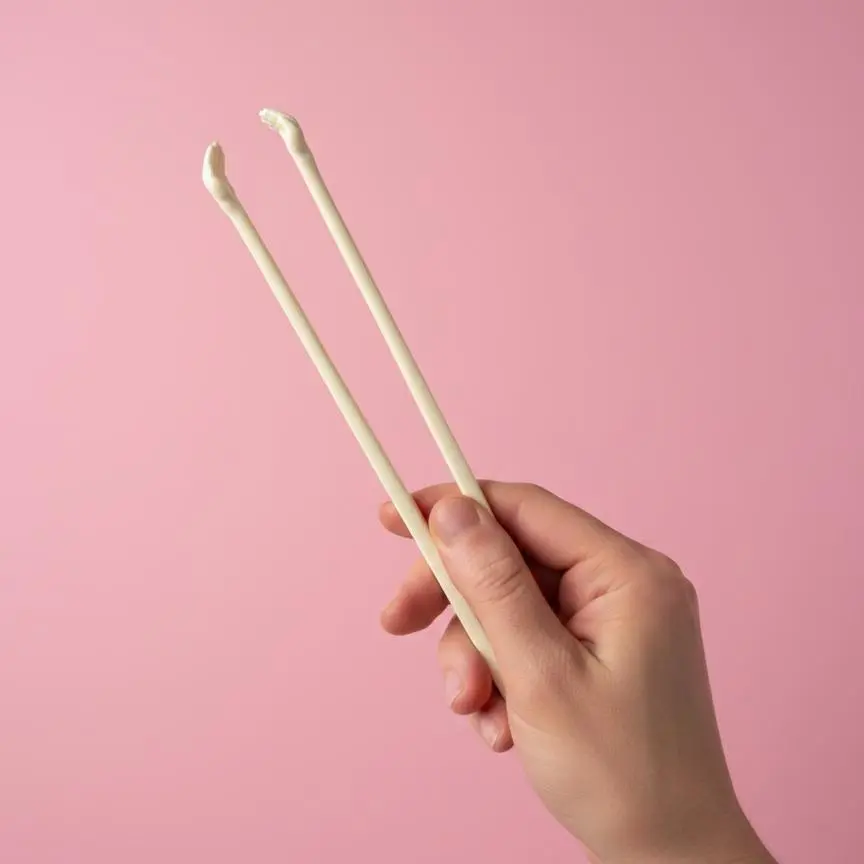 Tiny Hands Funny Chopsticks Hand or Fork & Knife Design for Sushi, Ramen, Parties & Gifts Modern Kitchenware Tableware Set