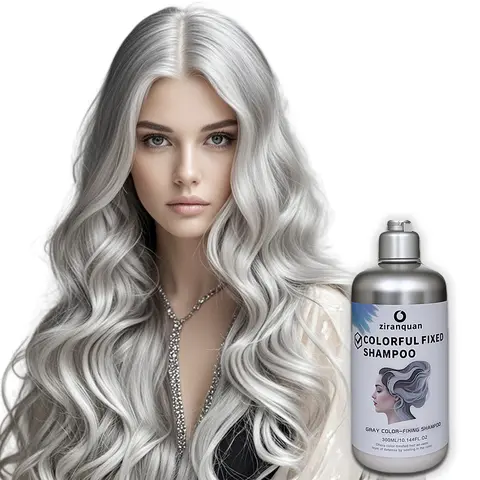 Silver-Gray Color-Locking Cleansing Shampoo with Sweet Perfume for Platinum Hair - Gentle Henna Extract Formula, Blue/Silver Hold, Non-Toxic, Long-Lasting Tone Haircare Solution (Alcohol, Ammonia, Chemical Free)