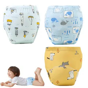 Toddler Potty Training Underwear for Baby, Cute Learning-Theme Training Pants, Light & Breathable Toddler Potty Pants Travel