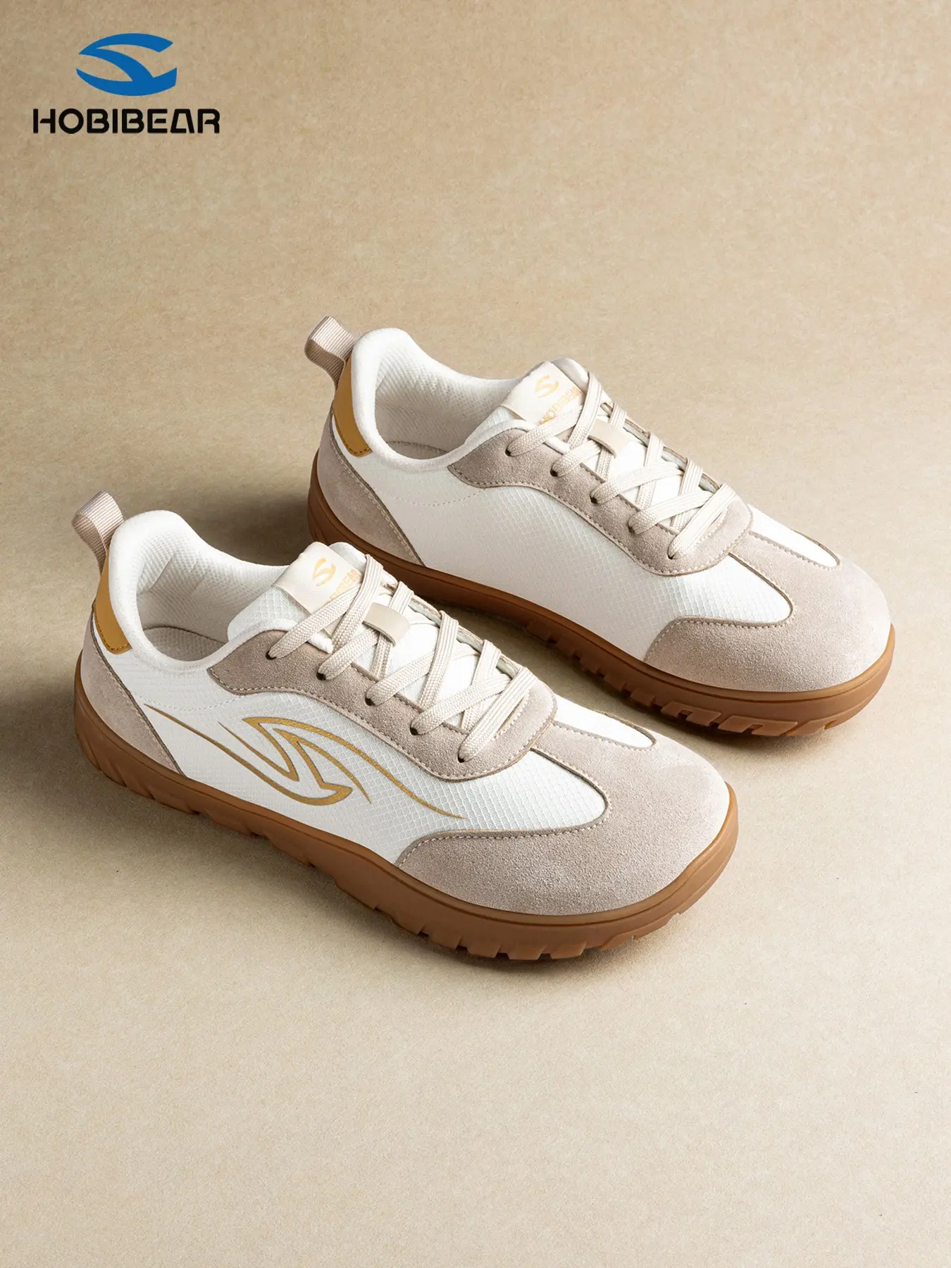 HOBIBEAR Wide-Toe Shoes for Spring & Autumn | Comfy Athletic Sneaker Sport Shoes with Soft Soles for Wide Feet | Casual Flat Shoes for Daily Commuting Walking Shoes Sports Shoes Trainer