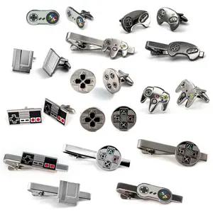 Retro Game Controller Cufflinks, Classic NES Gaming Tie Clip, Men's Jewelry, N64 SNES Tie Bar Tack Groomsmen Wedding Gift, Grooms Best Man Gifts