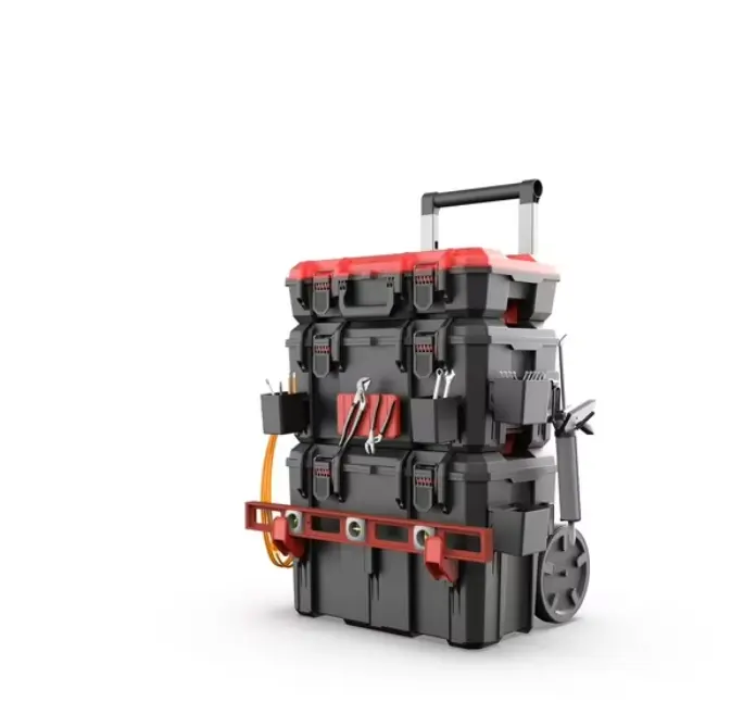 Hyper Tough Hyper Stack Rolling Tool Storage Base Box, Black