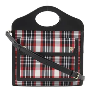 Pre-owned BURBERRY Calfskin Shoulder Bags Mini Pocket Bag Calf Nylon 2way Bag