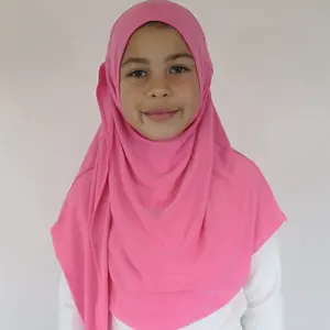 Girls Hot Pink Instant Butterfly One-Piece Hijab | cute instant shawl style hijab