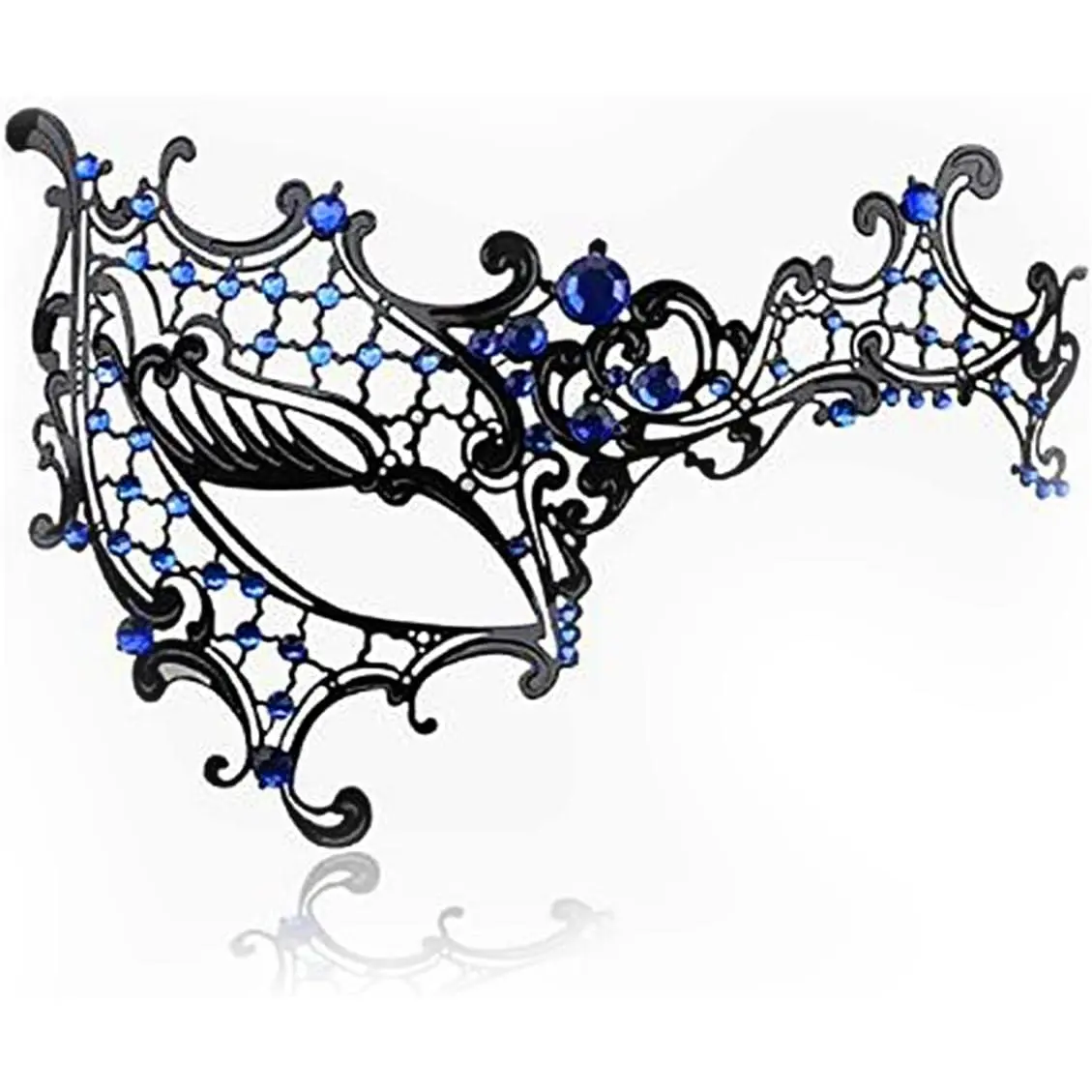Masquerade Mask for Women Shiny Laser Cut Metal Rhinestone Mask Party Porm  Mask