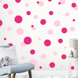 Soft Pink & Hot Pink Wall Dot Decals