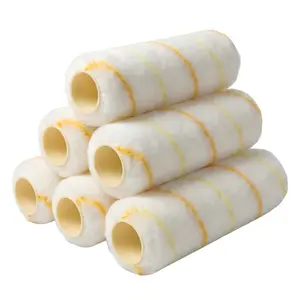 Paint Roller Covers 6 Pack, 9 Inch x 1/2" Nap Microfiber Paint Roller Covers, House Painting Supplies