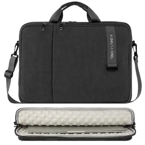 KINGSLONG 15.6  17 inch Laptop Sleeve Bag Briefcase, 15  17 Inch Shoulder Messenger Bag Carrying Case with Removable Strap Water-Resistant Lightweight Toploader Satchel Office Business Travel