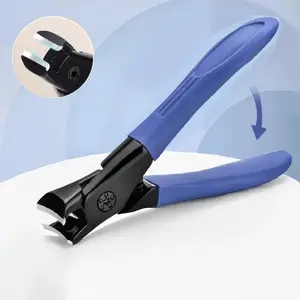 1/2/3 Stainless Steel Blue Nail Clippers, Splash Proof Design, Durable and Sturdy, Suitable for Thick Toenails and Fingernails