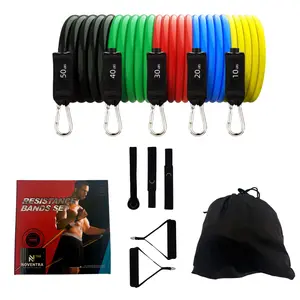 Resistant Bands Set - Exercises bands, workout and training with handles for men and women