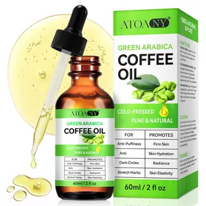 ATOANY Arabica Green Coffee Oil, cold-pressed, refreshing, Hydrating and moisturizing skincare oil that keeps skin soft and smooth. 60ml/bottle
