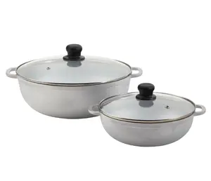 IMUSA 2 Piece Caldero Pot Set 22cm 30cm Aluminum Cookware