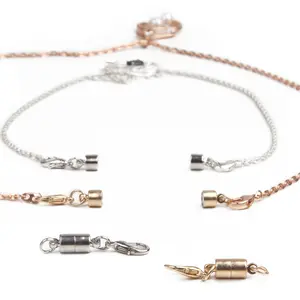 Gold and Silver Small Barrel Magnetic Jewelry Clasps