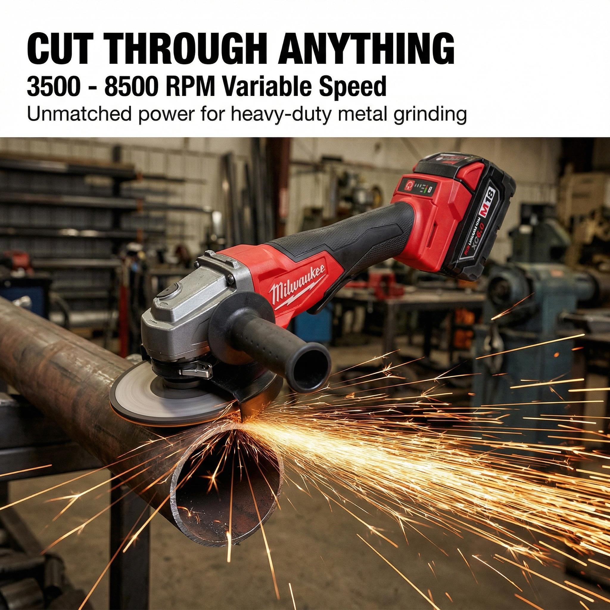 Milwaukee 18V 125mm Brushless Angle Grinder rapid charger