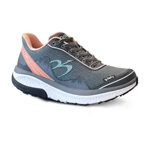 MightyWalk Gray Salmon Slip On
