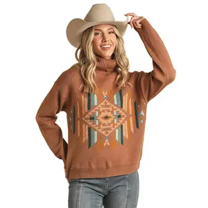 ROCK & ROLL DENIM AZTEC SWEATER