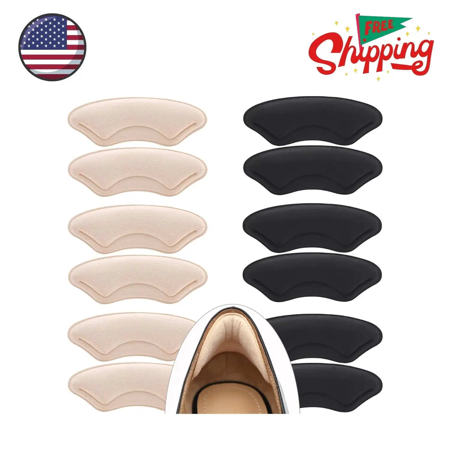 6 Pairs Comfowner Heel Cushion Pads