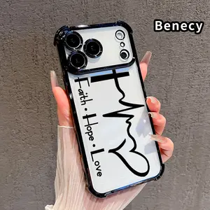 Faith Hope Love Pattern Phone Case Compatible with iPhone 17 Pro Max 16 15 Plus Air 14 13 12 11 E Featuring Strengthened Four Corners Soft Back for Drop Protection