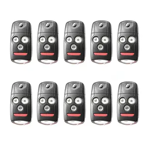 2009 - 2014 Acura TSX TL Flip Key Fob 4B FCC# MLBHLIK-1T - 72147-TK4-A01/ 72147-TK4-A11 - Aftermarket  (10 Pack)