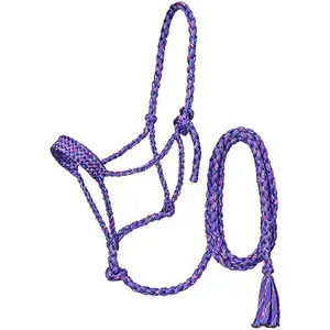 Tough 1 Purple/Multicolored Mule Tape Halter with 10' Lead Rope