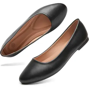Women's flats Shoes ballet flats dress shoes comfortable PU leather slip on shoes for women