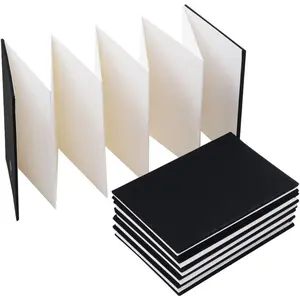 Watercolour Hardback Concertina - Accordion-fold Design - Travel Protable Journal Watercolor Book - Sketchbook - Hot Pressed - 300 GSM - 15 x 100 cm - One Book