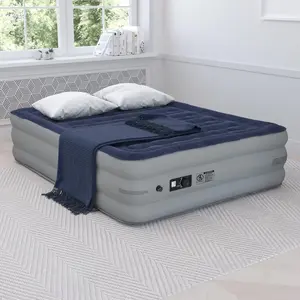 212 MAIN Queen Size Mattress, 18 in. Inflatable Bed with ETL Certified Internal Electric Pump and Carrying Case, Portable Airbed