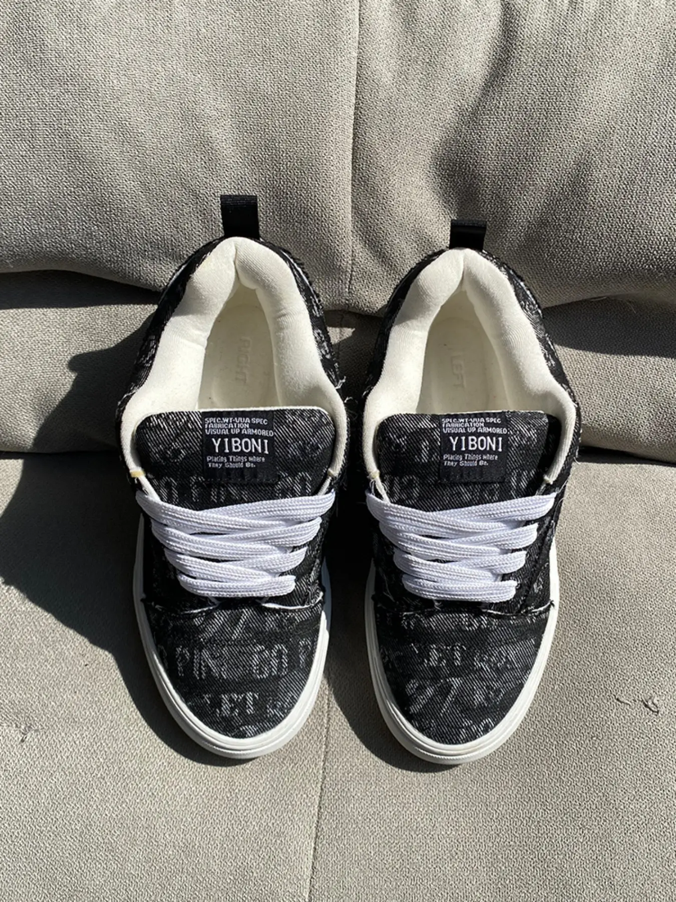 New Low-Top Sneakers Thick Sole Fat Shoes Trendy Casual Sports Shoes for Men, Large Size All Season Canvas Rubber Soles