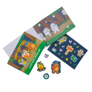 Camp Critters Coloring Flip Books with Stickers - 12 Pc.