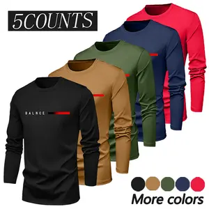 Men's Casual T-Shirt Loose Fit Crew Neck Sports Long Sleeve