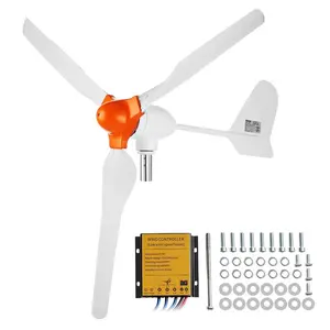 fathersdaygift VEVOR 800W Wind Turbine Generator, 12V Wind Turbine Kit, 3-Blade Wind Power Generator with MPPT Controller, Adjustable Windward Direction 2.5m/s Start Wind Speed, Suitable for Home, Farm, RVs, Boats