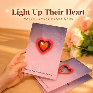 Magic greeting card with hidden love messages appearing when touching water! Paired with heart-shaped candles, ideal gifts for birthdays, Christmas and Valentine’s Day to surprise your loved ones and friends.