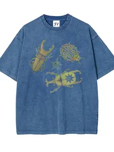 Allomyrina Dichotoma Insect Lover Shirt S~3XL Oversize Unisex Washed T-Shirt for Women and Men's Unisex Fit Batik  Oversize Streetwear Menswear Super Soft Pre-Shrunk