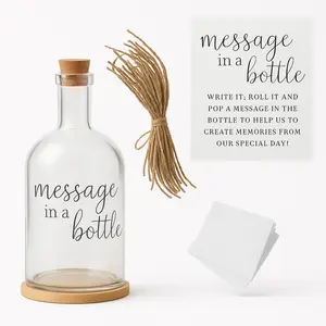 Elegant "Message in a Bottle" Glass Bottle for Weddings