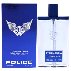 Cosmopolitan By Police - Fragrance For Men - Top Notes Of Mint And Sage - Middle Notes Of Jasmine And Nutmeg - Base Notes Of Vanilla And Sandalwood - Ideal For Socialite Occasions - 3.4 Oz EDT Spray