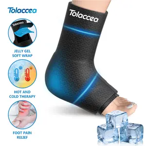 Tolaccea Ankle Ice Pack Wrap PRO For Injuries Hot And Cold Therapy For Plantar Fasciitis Swelling Sprained ColdFocus For More Cooling